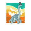 Brachiosaurus Witch Pumpkin Halloween Dinosaur