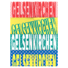 Gelsenkirchen Germany City Font Skyline