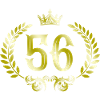 56 Number wreath