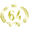 64 Number wreath