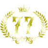 77 Number wreath