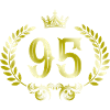 95 Number wreath