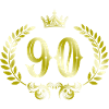 90 Zahl Kranz