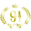 91 Number wreath