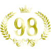 98 Number wreath
