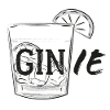 GINie - GIN Glass, Genius, Illustration