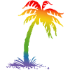 Rainbow Palm white