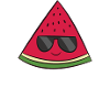 Watermelon - Melon Squad with sunglasses