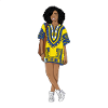 Fashion black afro woman