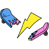 Broken skate