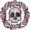 Pretty Spooky Rose Skull