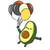 Avocado Balloon Gay Bear Pride