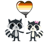 Waschbär-Paar Gay Bear Pride