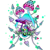 Magic Mushrooms Neon Psychedelic Shrooms