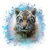 tigerbaby,tiger,blue,graffiti,painting