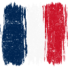 Brushstroke French Flag