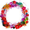 blumenkranz,leer, kranz,graffti,bunt,blumen