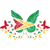 Guyana Guyana Guyana Drapeau Papillons