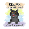 Funny cat saying relaxkinderkitten