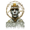 statue gold with barbed wire