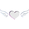 silver angel heart symbol