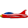 Flugzeug rot
