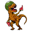 Watermelon T-Rex Dinosaur Watermelon Lover