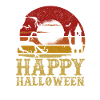 Happy Halloween Funny Witch Bat