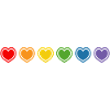 LGBT Rainbow Hearts delinea LGBT lgbtqi queer