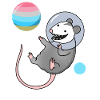 Opossum Astronaut Genderflux Pride