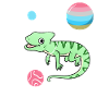 Caméléon Astronaute Genderflux Pride