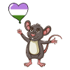 Mouse Heart Balloon Genderqueer Pride