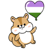 Squirrel Heart Balloon Genderqueer