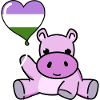 Hippo Balloon Genderqueer Pride