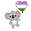 Koala Heart Balloon Genderqueer Pride
