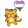Tiger Heart Balloon Genderqueer Pride