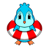 Penguin Swimming Lifebuoy