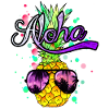 Aloha cool pineapple with sunglasses
