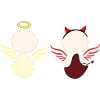 Teufel Engel Symbol Gut Böse