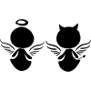 Engel Teufel Symbol Menschen