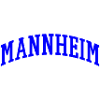 Lettrage Mannheim Bleu Blanc