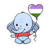 Elephant Heart Balloon Genderqueer