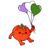Tomato Heart Balloon Genderqueer Pride