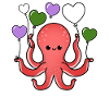 Octopus Heart Balloon Genderqueer Pride