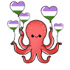 Octopus Balloon Genderqueer Pride