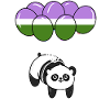 Panda Balloon Genderqueer Pride
