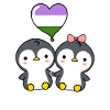 Penguin pair Genderqueer Pride