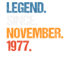 Légende depuis novembre 1977 Anniversaire