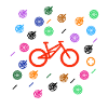 Buntes Fahrrad