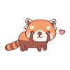 Cute Little Red Panda Doodle